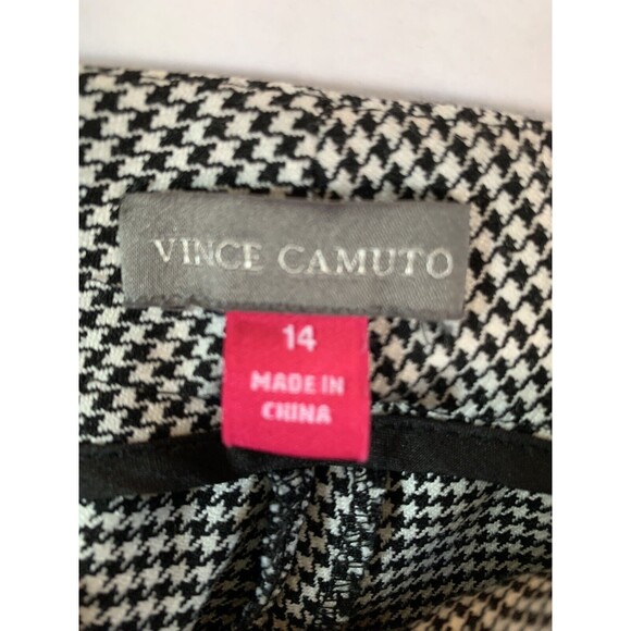 Vince Camuto Womens’s Houndstooth Straight Leg Dress Career Pants Sz 14 - Picture 3 of 9